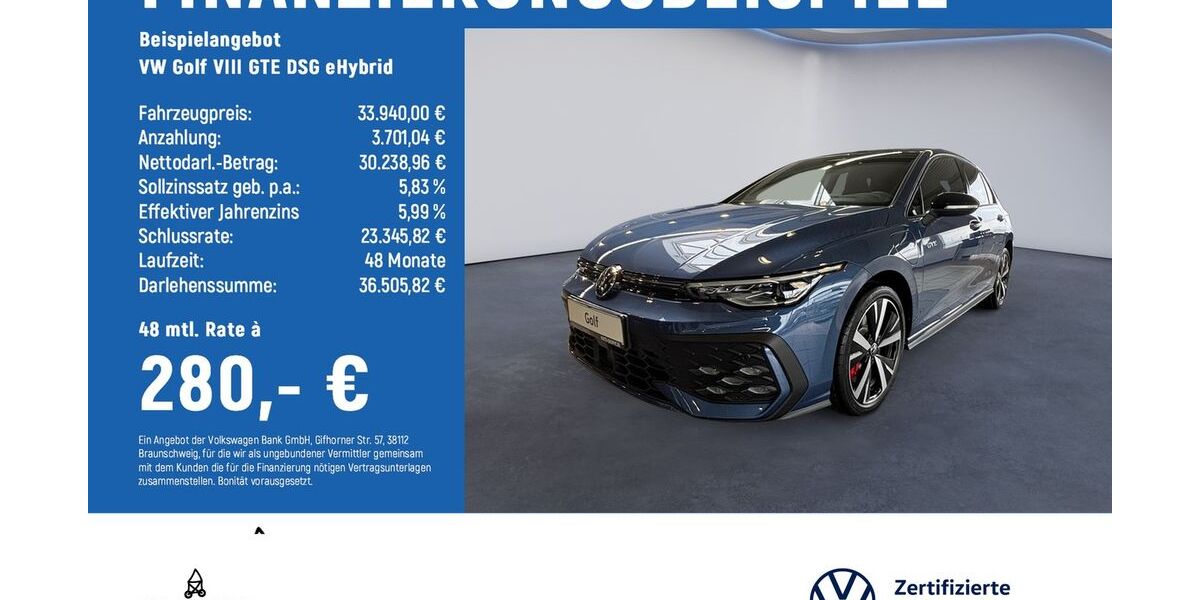 VW Golf 8.500 km 33.840 &euro; Wolfenbüttel 38304