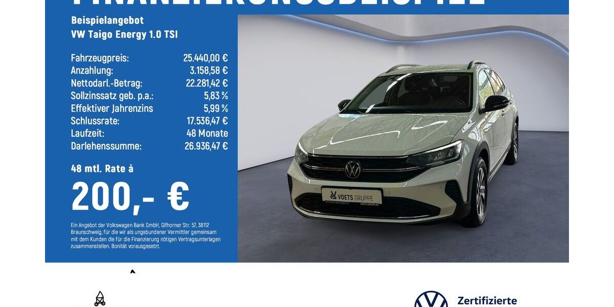VW Taigo 6.500 km 25.440 &euro; Wolfenbüttel 38304